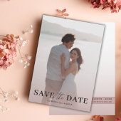 Save The Date Elégant Rose Gold & Photo Enregistrer la date
