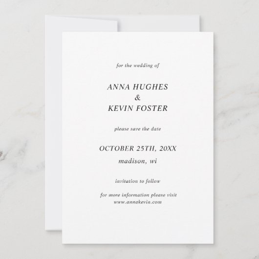 Save The Date Elégant Rose Gold Photo Enregistrer la date Mariag (Dos)