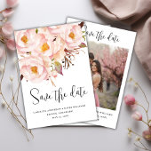 Save The Date Élégant rose Mariage photo