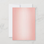 Save The Date Elégant Rose or aquarelle Mariage floral (Dos)