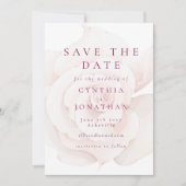 Save The Date Élégant rose rose rose rose rose rose Aquarelle Ma (Devant)