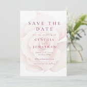 Save The Date Élégant rose rose rose rose rose rose Aquarelle Ma (Debout devant)