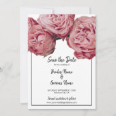 Save The Date Élégant Roses Rose Mariage Enregistrer La Date (Devant)