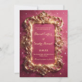 Save The Date Elegant Royal Gold & Pink Modern Wedding  (Devant)