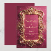 Save The Date Elegant Royal Gold & Pink Modern Wedding  (Devant / Derrière)