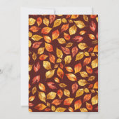 Save The Date Elégant Rustic Fall quitte Boho Mariage (Dos)