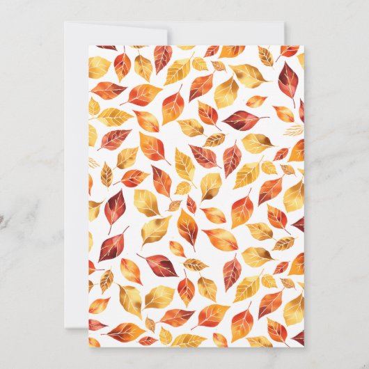 Save The Date Elégant Rustic Fall quitte Boho Mariage (Dos)