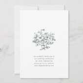 Save The Date Elégant Sage Green Fleurs de Jardin Français Maria (Dos)