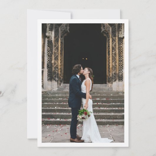 Save The Date Elégant Sage Greenery Photo Mariage Enregistrer la (Dos)