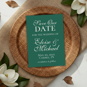 Save The Date Elégant Sage Vert Mariage Enregistrer la date