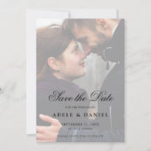 Save The Date Élégant Script 2 photo recto verso Enregistrer la  (Devant)