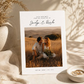 Save The Date Élégant Script Boho Photo Budget Enregistrer la Da