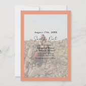 Save The Date Élégant script corail 2 photos enregistrer la date (Dos)