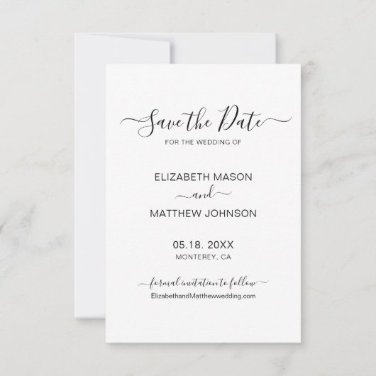 Save The Date Élégant Script Earthy Rust Photo Collage Mariage (Dos)