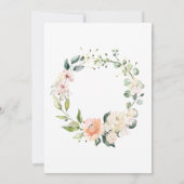 Save The Date Élégant script floral Blush (Dos)