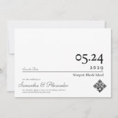 Save The Date Élégant Script Formal Simple Mariage Non Photo (Devant)