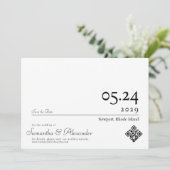 Save The Date Élégant Script Formal Simple Mariage Non Photo (Debout devant)