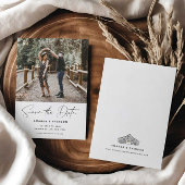 Save The Date Élégant Script Grange Mariage Enregistrer la date