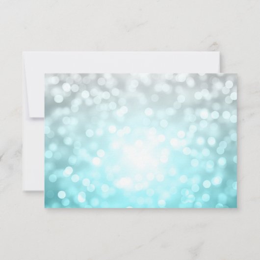 Save The Date Élégant Script Mariage Beach Bokeh Lumières (Dos)