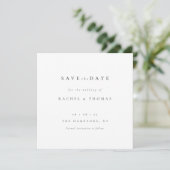 Save The Date Élégant Script" Mariage Enregistrer la date (Debout devant)