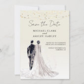 Save The Date Élégant script Mariage traditionnel (Devant)