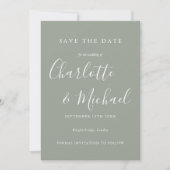 Save The Date Élégant script moderne (Devant)