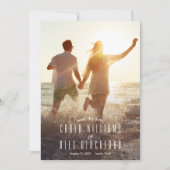 Save The Date Élégant Script Moderne Mariage Photo Enregistrer L (Devant)