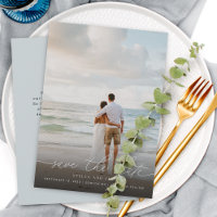 Élégant Script Moderne Photo Mariage Enregistrer L