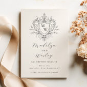 Save The Date Elegant script monogram crest 