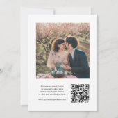 Save The Date Élégant script Monogramme QR Code Mariage photo (Dos)