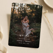 Save The Date Élégant Script Nous Nous Marions Rustique Bohème P
