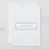 Save The Date Élégant Script Photo Blue Wedding Enregistrer La D (Dos)