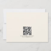 Save The Date Elégant script photo calligraphie & QR Code Mariag (Dos)