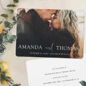 Save The Date Élégant script photo Enregistrer la date Mariage c