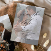 Save The Date Élégant Script photo mariage Enregistrer la date