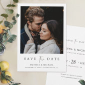 Save The Date Élégant Script photo mariage Enregistrer la date I