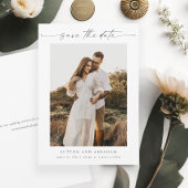 Save The Date Élégant script photo Mariage minimal