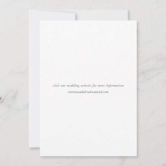 Save The Date Élégant script photo Mariage minimal (Dos)