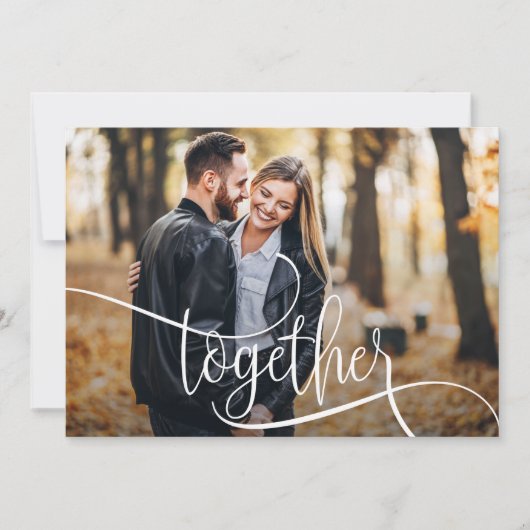 Save The Date Élégant Script Photo Wedding Enregistrer La Date (Devant)