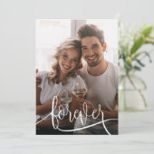 Save The Date Élégant Script Photo Wedding Enregistrer La Date (Debout devant)