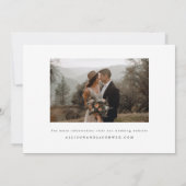 Save The Date Élégant Script Photo Wedding Enregistrer La Date (Dos)