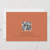 Save The Date Élégant Script pour toujours QR code Terracotta (Dos)