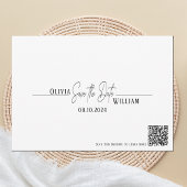 Save The Date Élégant Script QR Code Enregistrer La Date