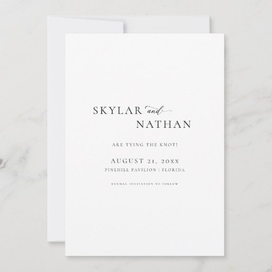 Save The Date Élégant Script Rustique Boho Sunset Mariage photo (Dos)