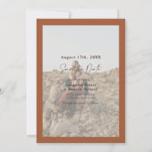 Save The Date Élégant script terracotta 2 photos enregistrer la (Dos)