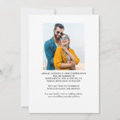 Save The Date Élégant Script Typographie 2 Photo Enregistrer La  (Dos)