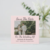 Save The Date Elegant Script Wedding Photo (Debout devant)