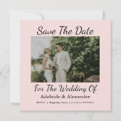 Save The Date Elegant Script Wedding Photo (Devant)