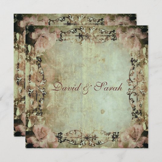 Save The Date Élégant Shabby Chic Floral Enregistrer La Date (Devant / Derrière)