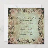 Save The Date Élégant Shabby Chic Floral Enregistrer La Date (Dos)